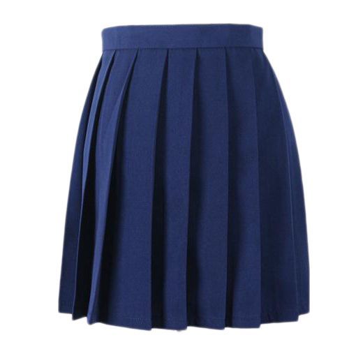 Expédié De Paris - Jupe Plissée Écolière Étudiante Bleu Noir Grise Japonaise Sailor Fuku Déguisement Costume Uniforme Cosplay Convention Soirée Carnaval