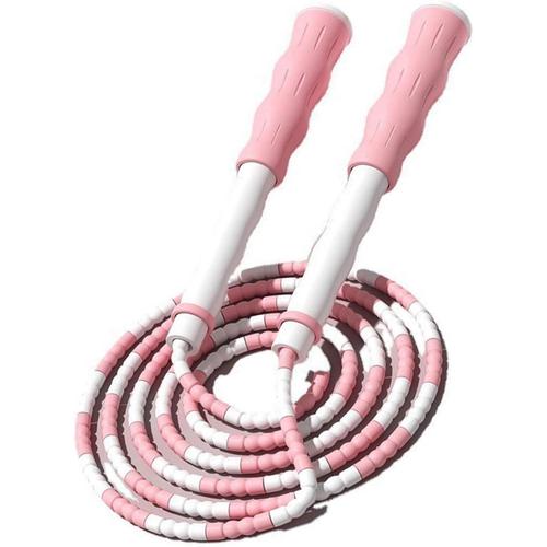 Multicolore Corde À Sauter Segmentée Pour Enfants, Corde À Sauter Segmentée Pour Enfants, Corde À Sauter Réglable En Plastique Pp Flexible, Rose