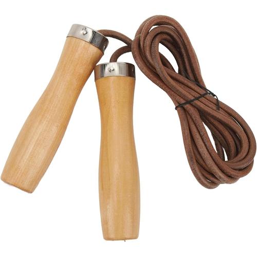 Multicolore Corde À Sauter D'exercice En Cuir De Vachette Avec Poignée En Bois Pour Exercices De Fitness, Corde À Sauter Portable, Très Efficace