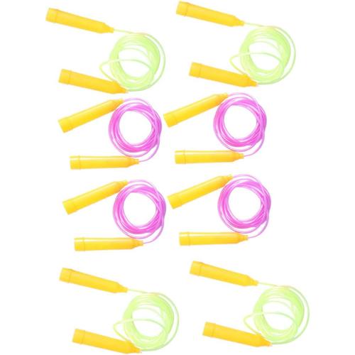 Couleur Assortie 8 Pièces Corde À Sauter Pour Enfants Portable Light Etudiant Corde Pour Faire De L'exercice Cordes À Sauter Corde D'exercice Cordes D'exercice Ajustable Jouet Élèves Plastique