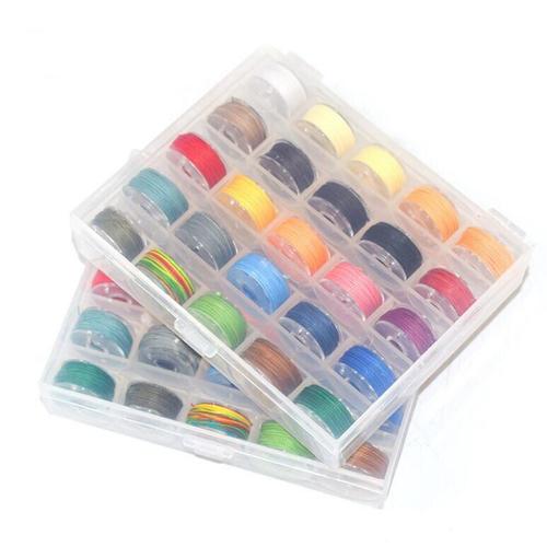 25 Pièces/Boîte Couleur Aléatoire 0.45/0.55/0.65mm Noeud Chinois Fil De Cire Tressé Corde De Cire Corde Polyester Corde Bricolage Accessoires