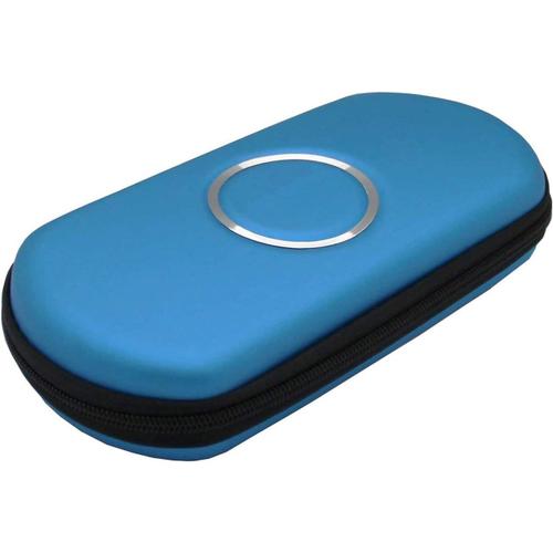 Hard Portefeuille Couverture Étui Portage Sac Pochette Protecteur Compatible Pour Sony Psp 2000 3000 Couleur Bleu