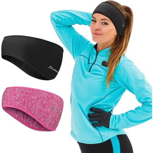 Sport Bandeau Hiver Cache Oreille Protege Pour Homme Femme - 2 Pi¿¿Ces Sport Headband Anti Transpiration Pour Running, Jogging