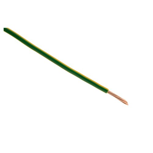 Fil d'alimentation électrique HO7V-R 10mm² Vert/Jaune - 200m