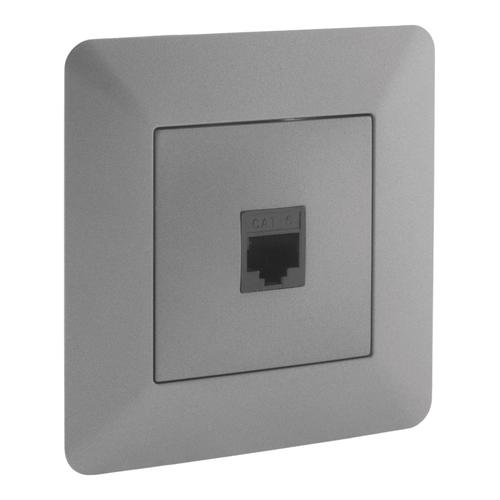 Prise réseau RJ45 CAT6 Titanium - Artezo