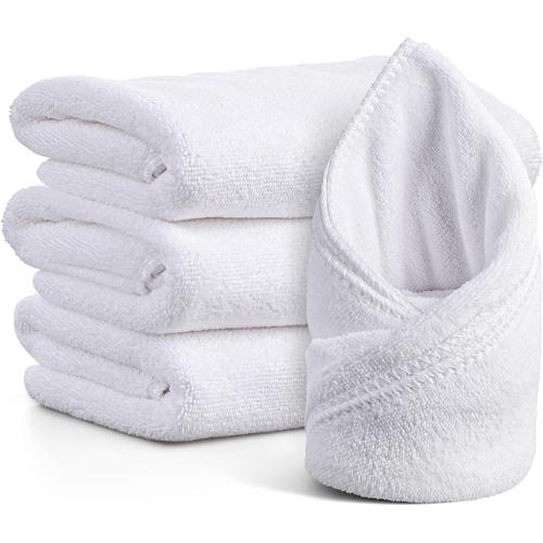 3 Pcs D¿¿Barbouillettes Essuie-Mains Salle De Bain Doux Microfibre Visage S¿¿Chage Gym Salon Blanc D¿¿Barbouillettes Bain Esth¿¿Ticiennes Du Visage Spa Barber Pack