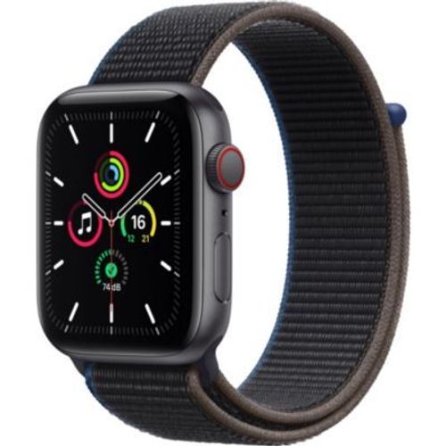 Apple Watch Se (Gps + Cellular) - Boitier 44 Mm Aluminium Gris Avec Bracelet Sport Charbon
