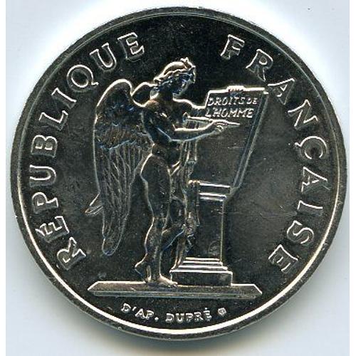 France 100 Francs 1989 Argent Droits De L'homme