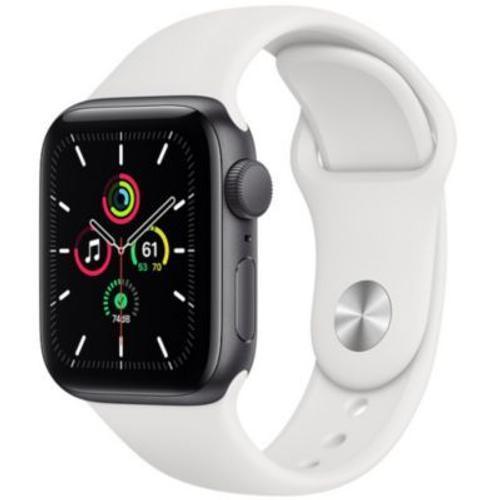 Apple Watch Se (Gps) - Boitier 40 Mm Aluminium Argent Avec Bracelet Sport Blanc