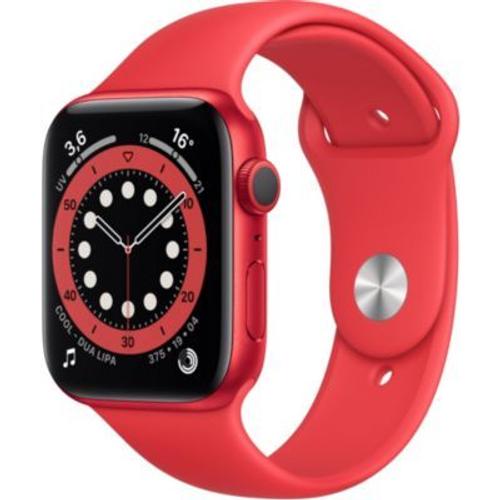 Apple Watch Series 6 (Gps) - Boitier 44 Mm Aluminium Product(Red) Rouge Avec Bracelet Rouge