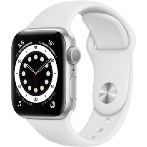 Apple Watch Series 6 (Gps) - Boitier 40 Mm Aluminium Argent Avec Bracelet Sport Blanc