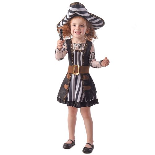 Déguisement Pirate Tatouée Robe Fille - Taille: L 10-12 Ans (130-140 Cm)