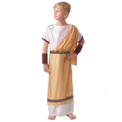 Déguisement Romain Or Garçon - Taille: M 7-9 Ans (120-130 Cm)