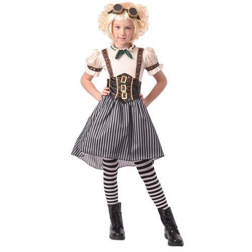 Déguisement Steampunk Fille - Taille: S 4-6 Ans (110-120 Cm)