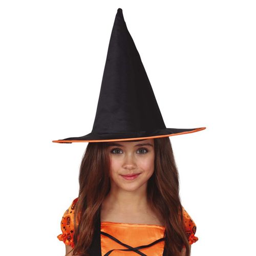 Chapeau Sorcière Avec Liseré Orange Enfant