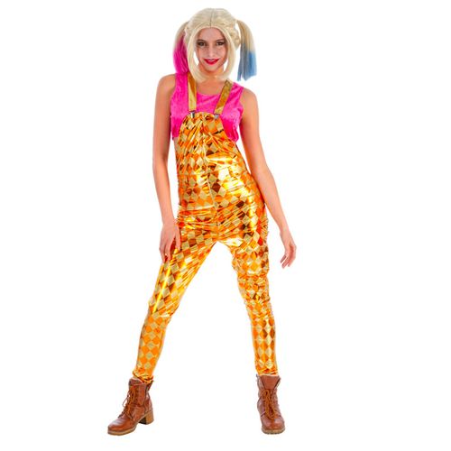 Déguisement Salopette À Losanges Femme - Taille: M / L (180 Cm)