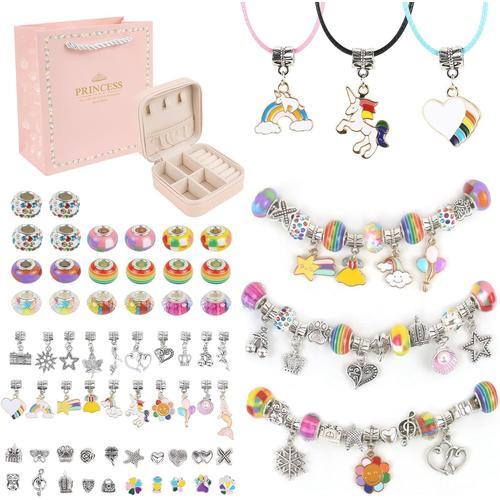 Bijoux Enfants Fille Cadeau Fille 6 7 8 9 10 Ans, Creation Bijoux Fille Bracelet Enfant Fille Kits De Loisirs Cr¿¿Atifs Jeux Fille 5 6 7 8 Ans Licorne Fille Kit Creatif Enfant Cadeau Enfant 5-13 Ans