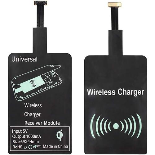 Qi R¿¿Cepteur De Charge Sans Fil Inductive Pour Samsung Galaxy S2/S3/S4/S5/Note 2/3/4, Htc, Blackberry, Huawei, Vivo, Oppo Et D'autres Micro Usb T¿¿L¿¿Phone Android (Type-A)