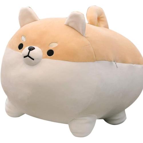 Mignon Corgi Chien En Peluche Oreiller En Peluche Doux En Coton Animaux En Peluche Jouets, Oreiller En Peluche Pour Chien Corgi, 40cm Shiba Inu ¿¿Treindre Oreiller Peluche Jouet Pour Enfants, Brun