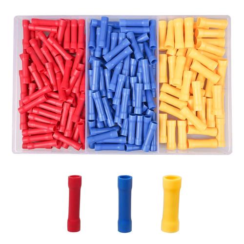 Cosse Electriques Automobile a Sertir Ronde Plates 200 Pi¿¿ces Assortiment Cosses de Electriques Connecteurs Bout Cosses ¿¿ Sertir Isol¿¿es pour Cable Voiture 0,5mm2-6 mm 2 (Rouge+Bleu+Jaune)