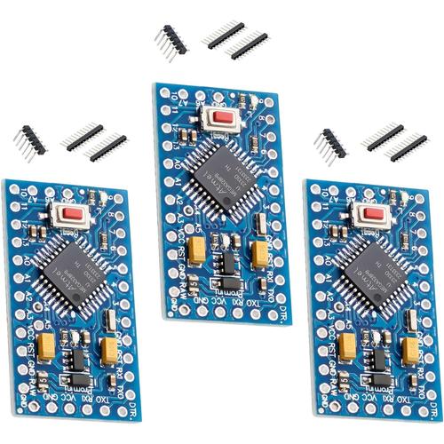 Pro Mini Module 3 pièces Pro Mini Conseil de développement avec Microcontrôleur Atmel AVR 328PB 5V 16MHz Carte de développement Compatible Arduino