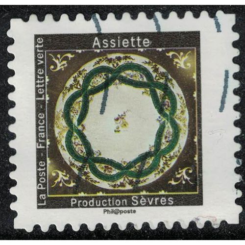 France 2019 Oblitéré Used Aux Pays Des Merveilles Assiette Production Sèvres Château De Versailles