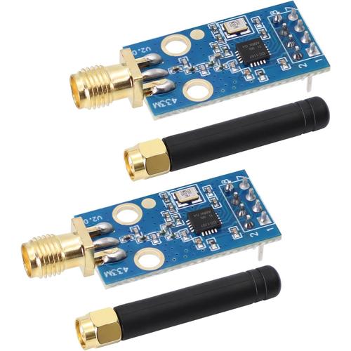 CC1101 Module sans Fil 2 pièces CC1101 433MHz Module émetteur avec Connecteurs d'antenne SMA 1.9-3.6V DC Compatible avec Arduino