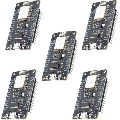 ESP8266 NodeMCU Lua V3 WiFi Module 5 pièces ESP8266 NodeMCU ESP-12F Carte de Développement avec CH340 NodeMCU V3 Wireless 2.4 GHz Compatible avec Arduino IDE/Micropython