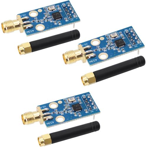 CC1101 Module sans Fil 3 pièces CC1101 433MHz Module émetteur avec Connecteurs d'antenne SMA 1.9-3.6V DC Compatible avec Arduino