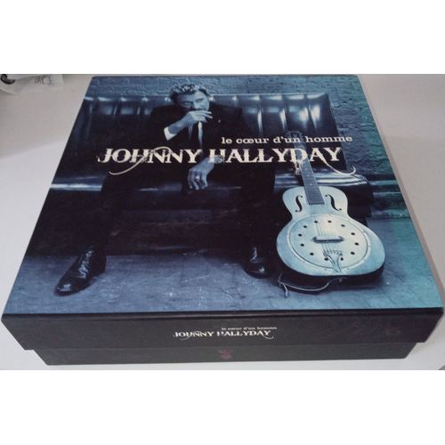 Johnny Hallyday Gros Coffret Collector Le Coeur D'un Homme Cd / Dvd / Vinyle 25 Cm / Livret / 10 Cartes Postales / Harmonica / Porte Cle Guitare