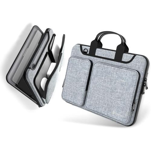 13-13,3 Pouces Sacoche à Bandoulière pour Ordinateur Portable Mallette pour 13,3 Pouces MacBook Pro/Air 2013-2019 2020 M1/ Surface Laptop 4/3/2, Étui avec Poches pour Accessoires