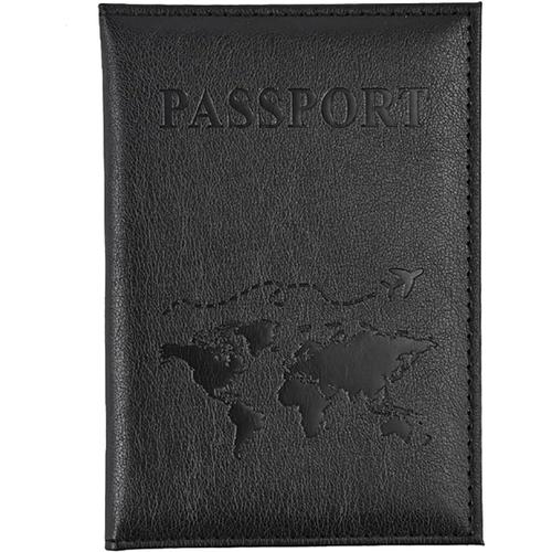 Couverture de Passeport en Cuir PU Unisexe à la Mode; Étui de Carte de Voyage World Slim; Nouveau Cadeau de Porte-Monnaie de Style Simple.