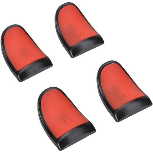 Gâchette D'extension De Boutons L2 R2, Extensions De Poignée Soft Touch, Ajusteurs D'amélioration Du Jeu Pour Playstation 4 Ps4 Pro Ps4 Slim Controller, Contrôleur Soft Touch Antidérapant(Rouge)