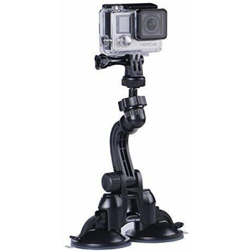 Support à Double Ventouse avec Une Plus Grande Puissance d'aspiration Compatible avec Gopro Max/Hero 12/11/10/9/8/7/6/5/4/3+/3/2/1/Hero Session/pour caméra d'action DJI OSMO