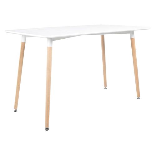 Table Rectangulaire 120 × 70cm Blanche Pia