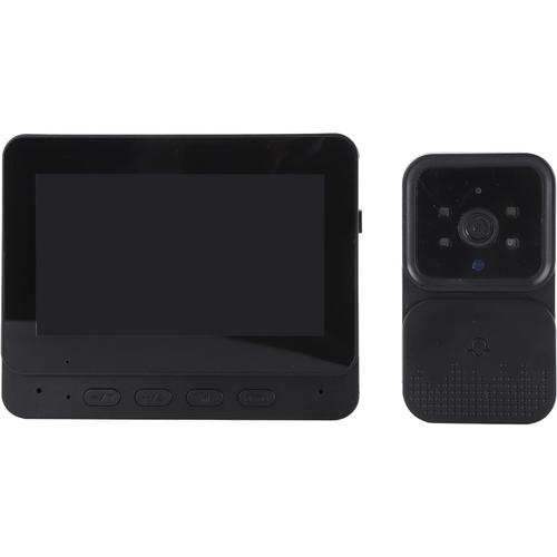 Caméra de Sonnette 1080P avec écran IPS, Sonnette Vidéo WiFi Intelligente, Sonnette Extérieure avec Détection Humaine, Audio Bidirectionnel, Vision Nocturne, Batterie Rechargeable