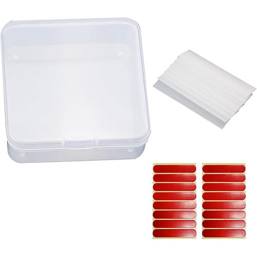 Presse Claire Sur Des Boîtes De Rangement D'emballage De Clous, Support D'affichage De Bouts D'ongle Et Bandes Adhésives De Double-Side Boîte Acrylique De Conteneur De Faux Ongles 