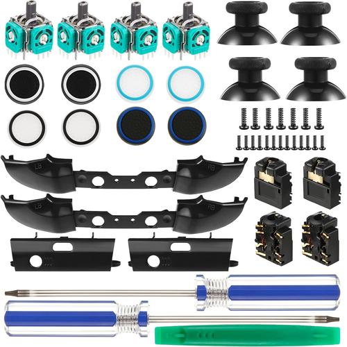 31 Pièces Kit De Contrôleur De Remplacement De Jeu, Prises De Pouce, Joystick, Déclencheurs De Bumpers Lb Rb, Boutons Abxy, Port De Prise Casque, Tournevis Compatible Avec Xbox One S 1708