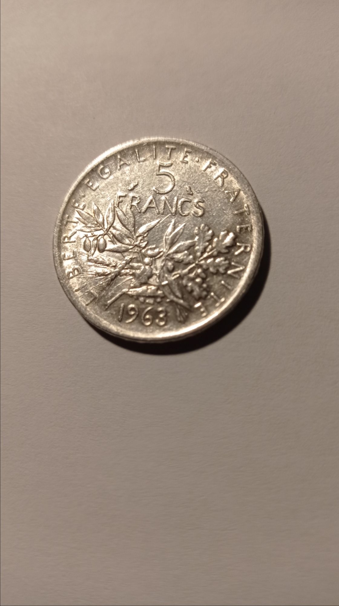 Pièce De 5 Francs Argent 1963