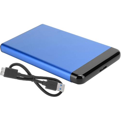 Bleu Disque Dur Externe 4 to 2 to Disque Dur Externe en Alliage D'aluminium Boîte de Disque Dur Mobile Usb3.0 Portable 2,5 Pouces Ssd HDD Sata Boîtier en Alliage D'aluminium 8 to (Bleu)