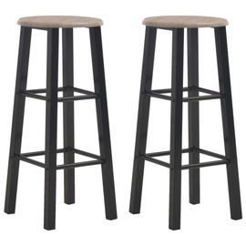 Vidaxl Tabourets De Bar Lot De 2 Noir Mdf