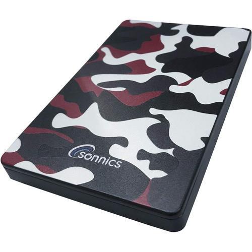 Rouge Camo 320GB USB 3.1 Type C Externes Portable Durs Disques pour Fenêtres PC, Mac, Smart TV, Xbox One/Série X & PS4 /PS5, Rouge Camo