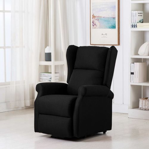 Vidaxl Fauteuil Inclinable Noir Tissu