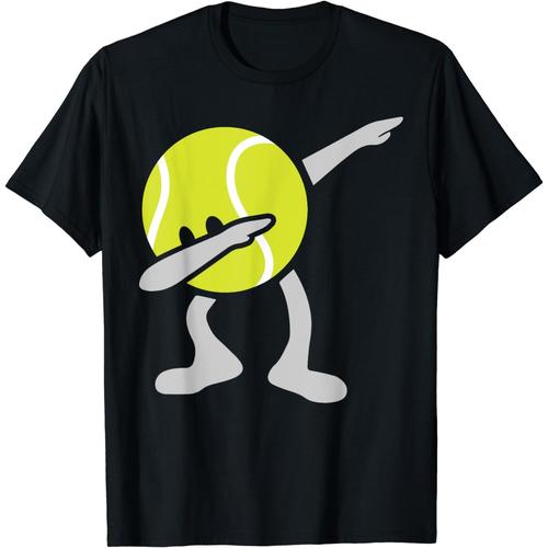 Noir Tennis Dabbing Balle De Tennis Joueur De Tennis Balle Sport T-Shirt