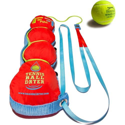 Rouge Tennis Sèche- Ball - 4-En- 1 Accessoire Tennis - Voté «Meilleur Tennis Gadget » - Comprend Quatre Grands Fonctionnalités De 1. Le Cadeau Parfait Pour Tennis Ne Importe Quel Joueur