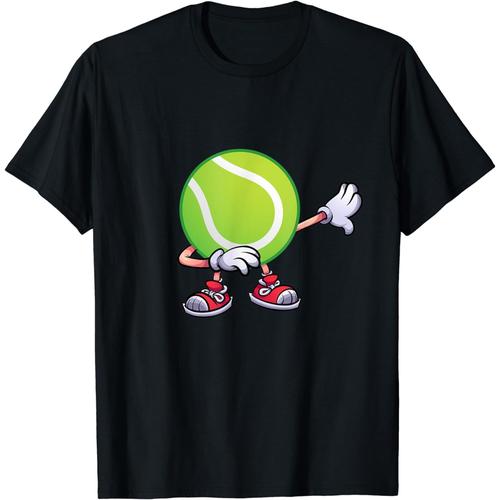 Noir Tennis Dabbing Balle De Tennis Cadeau Sportif T-Shirt