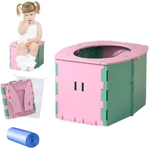 Toilette Enfant Pliablea,Pot Pliant De Voyage,Toilette Pliante Portable Enfant,Petit Pot Toilette B¿¿B¿¿ Voyage,Toilette Enfant Voyage,Pot Bebe Toilette (Pollen De Cam¿¿Lia)