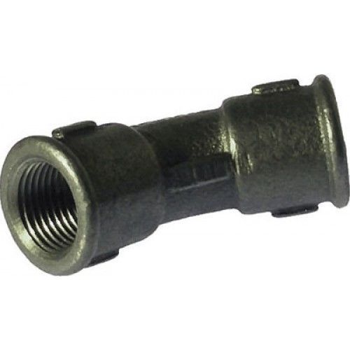 Coude fonte 45° femelle / femelle - filetage 15/21 noir CODITAL