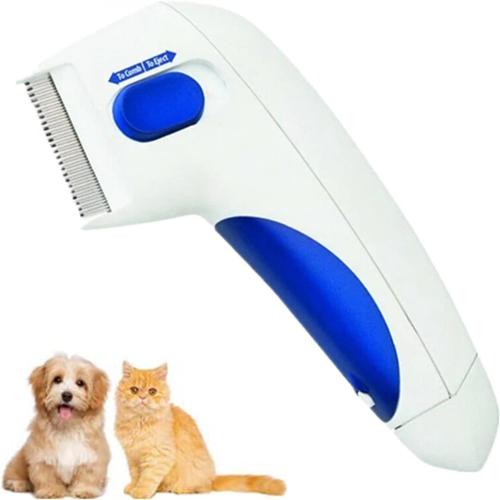 Peigne pour animal domestique, peigne anti-puces pour chat et chien, ¿¿limination automatique des poux, brosse ¿¿lectrique pour animaux de compagnie