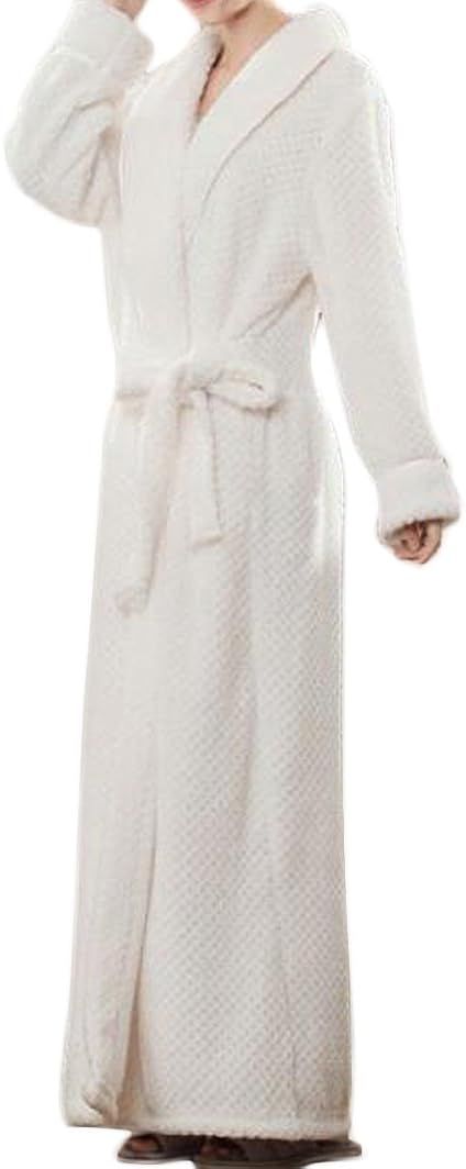 Robe De Chambre Peignoir Long Hiver En Flanelle Chaude Pour Femmes Hommes Syw0069